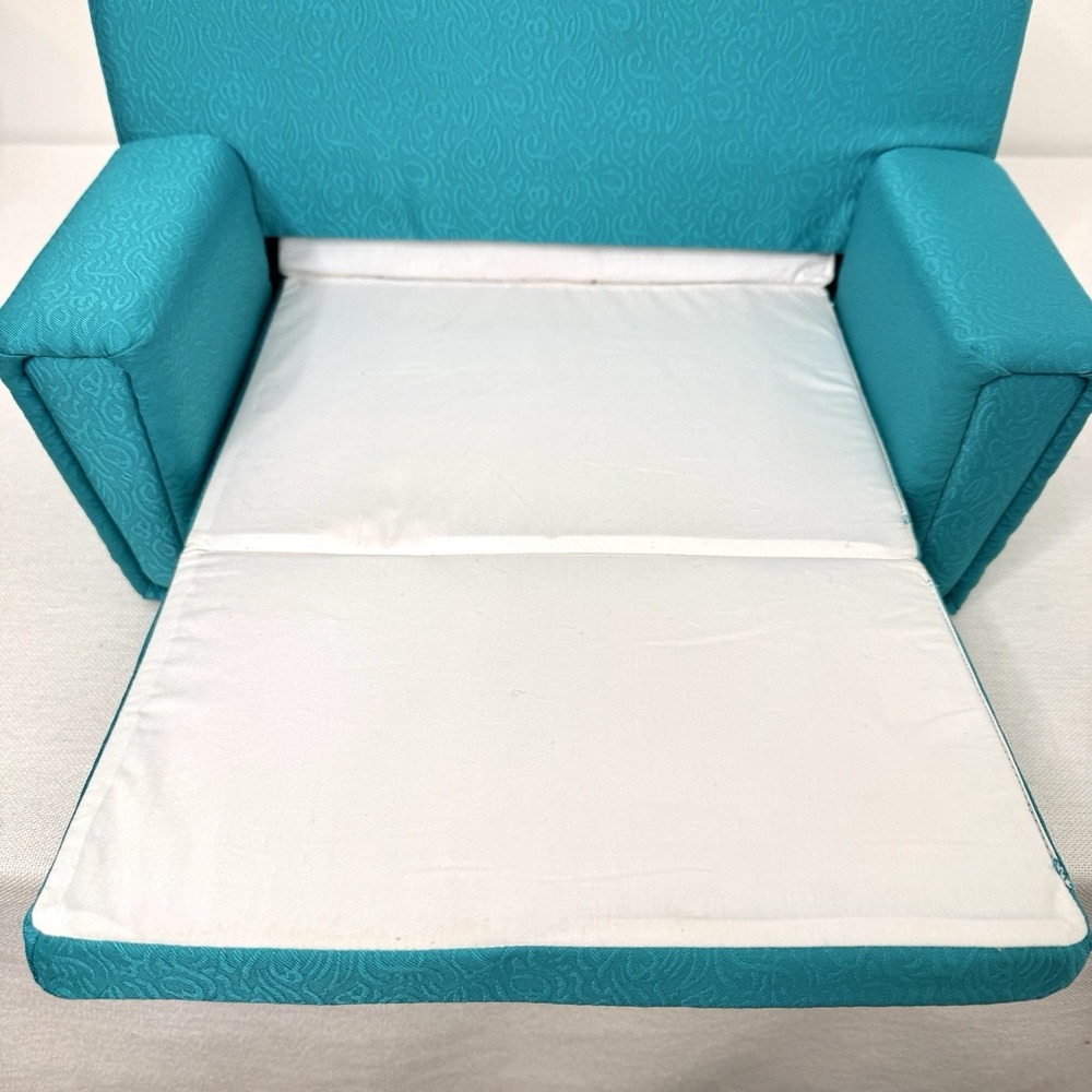 American Girl Maryellen Sofa Bed Couch Sleeper Teal Blue - Couch Only - Picture 5 of 16